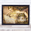 Renaissance Humour Resting Lady Life's Too Short Funny Eccentric Wall Art Print