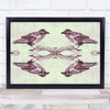 Retro Screen Print Mirrored Crow Gothic Wall Art Print