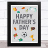 Football Fan Grey Dad Father's Day Gift Wall Art Print