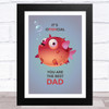 Funny Official Best Dad Fish Dad Father's Day Gift Wall Art Print