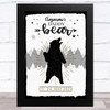 Name & Birth Date Wild Vintage Daddy Bear Personalised Father's Day Gift Print