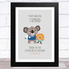 Lion To My Amazing Stepdad Personalised Dad Father's Day Gift Wall Art Print