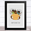 Dad, Son & Daughter Design 10 Personalised Dad Father's Day Gift Wall Art Print