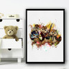 Alvin And The Chipmunks Splatter Colour Wall Art Print