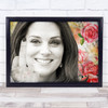 Kate Middleton Funny Middle Floral Pale Finger Icon Wall Art Print