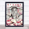 Serena Williams Grunge Vintage Roses & Butterflies Wall Art Print