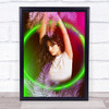 Camila Cabello Neon Green Circle Botanical Wall Art Print