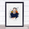 Jamie Carragher Watercolour Splatter Drip Wall Art Print