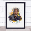 Morgan Freeman Watercolour Splatter Drip Wall Art Print