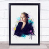 Kate Winslet Watercolour Splatter Drip Wall Art Print