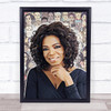 Oprah Winfrey Talk Show Crowd Cartoon Wall Art Print