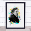 Emily Blunt Watercolour Splatter Drip Wall Art Print