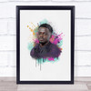 Daniel Kaluuya Colour Splatter Drip Wall Art Print