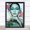 Gigi Hadid Floral Pale Wavy Stripe Wall Art Print