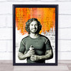 Joe Wicks Sporty Grunge Orange Wall Art Print