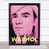 Andy Warhol Bright Pink Yellow Wall Art Print