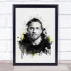 Charlie Hunnam Black Splat Wall Art Print