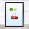 Cherry Polygon Style Wall Art Print