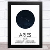 Zodiac Star Sign Constellation Aries Wall Art Print