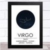Zodiac Star Sign Constellation Virgo Wall Art Print