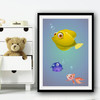 Yellow Fish And Friends Animation Wall Art Print