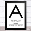 Pietrykaw Belarus Wall Art Print