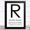 Rhode Island United States Of America Wall Art Print