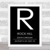 Rock Hill South Carolina Wall Art Print