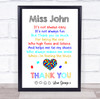 Puzzle Asd Its Not Always Easy Thank You Teacher Personalised Wall Art Print