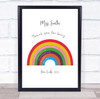 Thank You Teacher Bright Rainbow Colours Personalised Wall Art Print