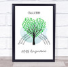 Thank You Green Hand Tree Teacher Personalised Wall Art Print