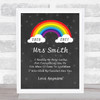 Lockdown Chalk Rainbow Stars Personalised Wall Art Print