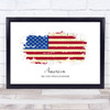 American Flag In Paint The Star Spangled Banner Music Sheet Wall Art Print