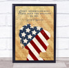 Patriotic USA John F Kennedy Vintage Stars And Stripes Wall Art Print