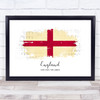 English Flag In Paint God Save The Queen Music Sheet Wall Art Print
