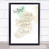 Ireland Beautiful Shape Of Country Lyrics & Music Wall Art Print