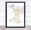 Wales Beautiful Shape Of Country Lyrics & Music Wall Art Print