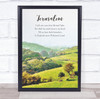 Jerusalem England Beautiful Countryside Poem Wall Art Print