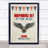 Independence Day Bald Eagle Freedom Wall Art Print