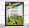 National Anthem Of Sweden Vintage Wall Art Print