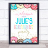 Cutesy Doughnuts Birthday Welcome Personalised Event Party Decoration Sign