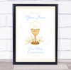 Blue First Holy Communion Welcome Personalised Event Party Decoration Sign