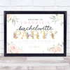 Bachelorette Gold & Rose Personalised Event Occasion Party Decoration Sign