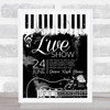 Live Music Band Show Grunge Personalised Event Occasion Party Decoration Sign
