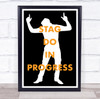 Silhouette Pointing Man Stag Do In Progress Personalised Event Party Sign