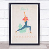 Knee Bent Lady Yoga Gym Space Room Personalised Wall Art Sign