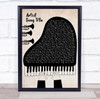 Piano Player & Trumpets Any Song Lyric Personalised Music Wall Art Print