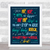 The Sugarhill Gang Rapper's Delight Multicolour Typography Music Song Lyric Wall Art Print