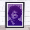Jimi Hendrix Purple Haze Face s Violet Music Song Lyric Wall Art Print