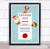 Official North Pole Good Behaviour Teal Snow Christmas Personalised Certificate